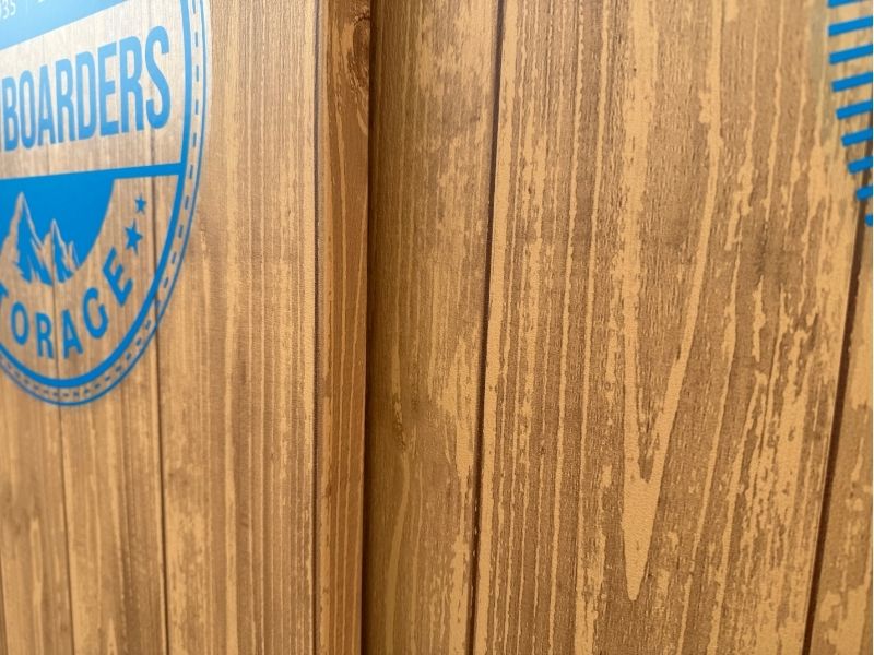 物置の表面仕上げ アップ画像 質感確認 コトオキ