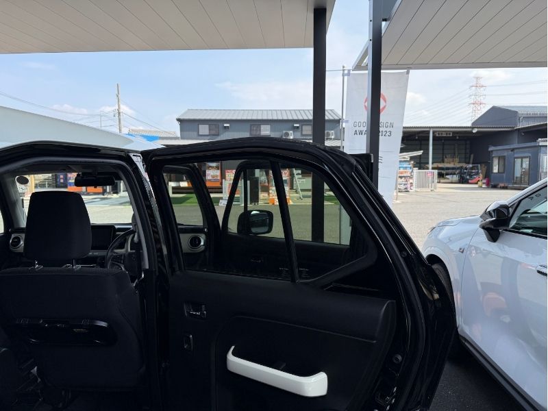 駐車だけでなく、ドアを開けたときにどうなるかをチェック