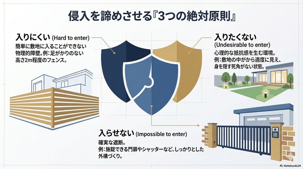 防犯対策の３つの原則